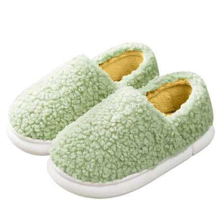 

Cathalem Pineapple Slippers for Women Womens Couples Cotton Slippers Autumn Winter Home Warm Shoes Slide on Slippers for Women Green 7