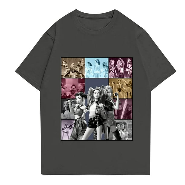 Unisex Huntrix De-mon Hun&Ters Shirt Short Sleeve Cartoon Graphic Tee for POP SINGER and Movie Fans L