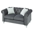 thumbnail image 5 of Glory Furniture Raisa Velvet Loveseat in Gray, 5 of 6