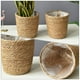 thumbnail image 3 of Canasta de flores tejida a mano planta de paja tejida maceta de planta tejida de interior macizo de flores decorativas, 3 of 6