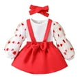 thumbnail image 2 of YWDJ Young 18 Months To 5 Years Old Girls Dress Little Children Skirt Little Girl Skirt Princess Overall Dress Red 3Y, 2 of 6