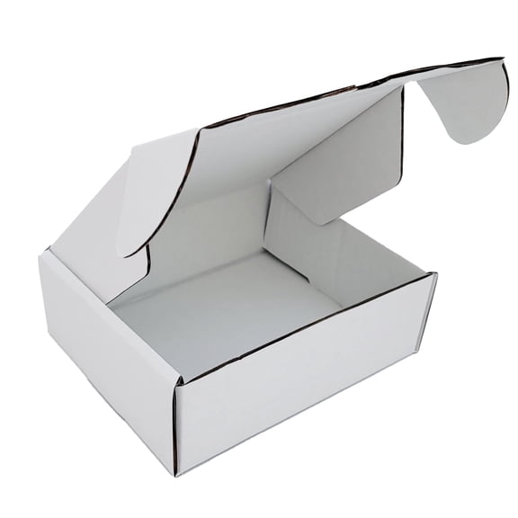 Ucanpack 3/32 Inch Thick Corrugated Mailing Boxes 50 Pcs, Made In USA, White Cardboard Literature Mailers 12x9x2", Tuck Top Tab Lock Box For Gifts, Bulk Carton For Small Business
