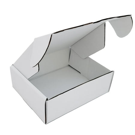 Ucanpack 3/32 Inch Thick Corrugated Mailing Boxes 50 Pcs, Made In USA, White Cardboard Literature Mailers 12x9¼x2", Tuck Top Tab Lock Box For Gifts, Bulk Carton For Small Business