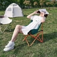 thumbnail image 2 of Portable Camping Chair, Breathable Cushion Construction Side Pockets Aluminum Frame Camp Chair with Carry Bag Compact and Lightweight Folding Chair for Backpacking and Camping, 2 of 15