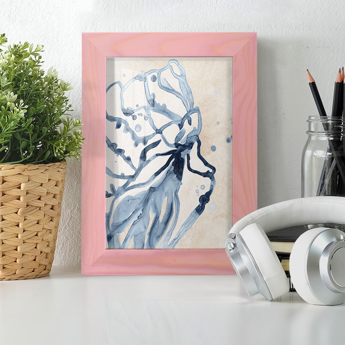 Water Shells I - Framed Print w/glass - Sunset Pink