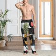 thumbnail image 2 of Sikiie Pineapple With Black Glasses Mens Pajama Pants Sleep & Lounge Pants, PJ Bottoms With elastic waistb and Pockets Medium, 2 of 6