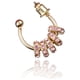 thumbnail image 2 of Arracada dorada mujer CYRA con circonia rosa, 2 of 3