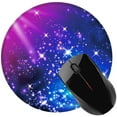 thumbnail image 2 of Round Small Mouse Mat Gaming Circle Anti-Slip Rubber Base with Stitched Edge Protable 7.9 * 7.9inch for Office Laptop,Computer (Black Marble), 2 of 5