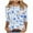 Multicolor Plus Size Blouse for Women_j, variant on CYMMPU Tunic Tops 3/4 Sleeve Crew Neck Floral Printed Loose Fit Blouses for Women Dressy Casual Spring Tops Fall Trendy Shirts Lightweight Basic Tees Multicolor M