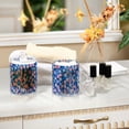 thumbnail image 4 of Yayeee 4 Pack Qtip Holder Bathroom Cotton Swab Canister with Lid Clear Dispenser Set, Blue Daisy, 4 of 6