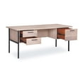 thumbnail image 3 of 71-inch Large Mountain White Wood Veneered Desk with Finished Back, 3 of 4