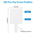 thumbnail image 2 of Uxcell 11x6in Dry Erase Paddles, 200Pcs Handheld Square Dry Erase Boards, 2 of 7