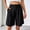 Black, variant on Bermuda Shorts for Women Summer Dressy Casual Elastic High Waisted Wide Leg Knee Length Shorts with Pockets Khaki XL(XL)
