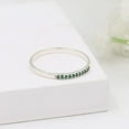 thumbnail image 2 of Earth Gems Jewelry Cubic Zircon Stacking Ring Sterling Silver Green Gemstone Minimalist Jewelry for Women, 2 of 2