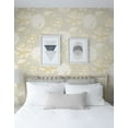 thumbnail image 4 of NextWall Metallic Gold & Grey Lotus Floral Peel and Stick Wallpaper - 20.5 in. W x 18 ft. L Roll, 4 of 8