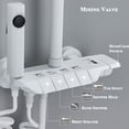 thumbnail image 5 of White Exposed Shower System Set Rainfall Shower Faucet Fixtures Wall Mount, 5 of 12