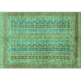 thumbnail image 1 of Ahgly Company Indoor Rectangle Abstract Turquoise Blue Modern Area Rugs, 2' x 4', 1 of 4