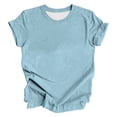 thumbnail image 4 of Summer Tops for Women Kelon Women's Tops, Tees & Blouses Short Sleeve Shirts Crew Neck Summer Loose Fit Tops Trendy Dressy Blouses Shirts, XL, 4 of 4