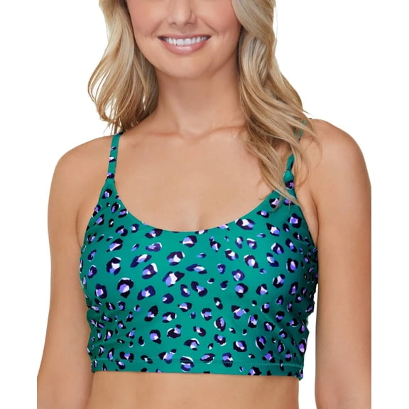 Raisins Juniors Green Aruba Cropped Tankini Top