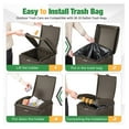 thumbnail image 3 of 30 Gallon Trash Can, Resin Outdoor Garbage Can with Lid, Waterproof Hideaway Patio Waste Bins for Outside Use (2 Pack, Deep Brown), 3 of 7
