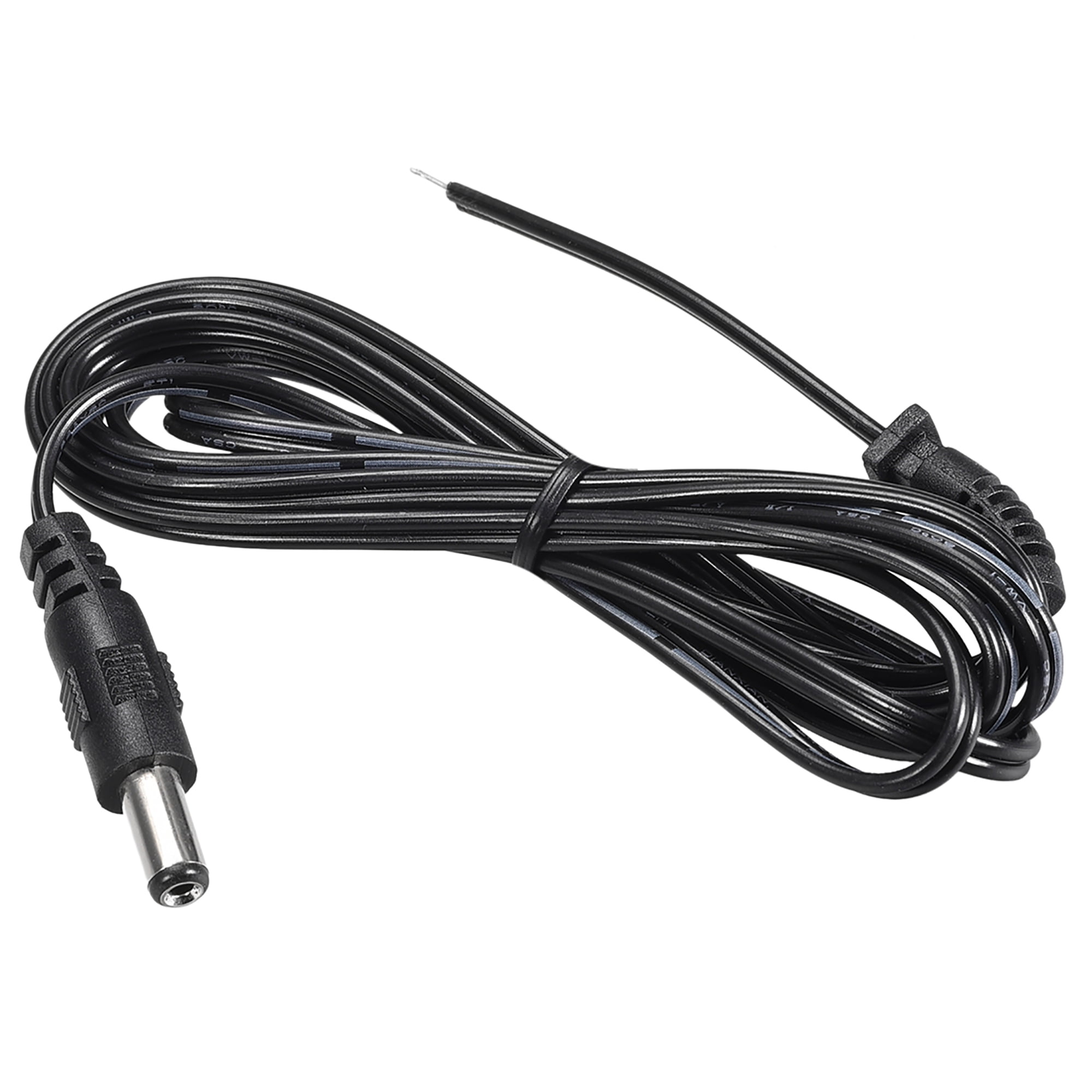 Uxcell 10 Pack 1.5M/5FT,5.5mm x 2.1mm 1A Male Plug DC Power Adapter Connector Cable Cord