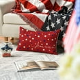 thumbnail image 2 of 4th of July Patriotic Throw Pillow Cover, 12 x 20 Inch Independence Memorial Day America Stars Cushion Case for Sofa Couch, 2 of 6