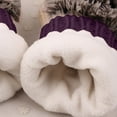 thumbnail image 6 of Purple Gloves Mittens Women's Knitted Warm Cartoon Hedgehog Winter Fleece Cotton Thick Gloves, 6 of 6