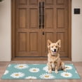 thumbnail image 4 of Teal Daisy Flower Yellow Centers Pattern Door Rugs,Washable Non Slip Door Mats Indoor,Decorative Door Mats,Entry Mat Indoor for Entrance,Bedroom,Kitchen,Bathroom,16"x47", 4 of 6