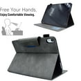 thumbnail image 4 of Dteck for iPad 10th Generation Case 10.9 Inch 2022, Magnetic Smart Premium Leather Business Folio Flip Stand Wallet Cover with Pencil Holder - Auto Wake/Sleep, Gray, 4 of 6