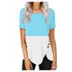 thumbnail image 1 of Fiudx Ofertas Flash Artículos En Oferta Blusa de Manga Corta con Cuello Redondo y Estampado a La Moda para Mujer, 1 of 5