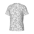 thumbnail image 3 of Rocae Black White Music for Men's Moisture-Wicking Crew Tee - T-Shirt for Sports, Outdoor Activities, and Casual WearLarge, 3 of 9