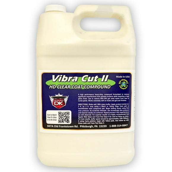 Detail King Vibra Cut II Heavy Cut Car Compound - Car Buffer, Car Scratch Remover - Body Shop Safe - Gallon