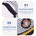 thumbnail image 2 of 1pc Sombrero de Capitán Marino Gorra de Rayas Azules Cosplay Sombrero de Capitán Adulto Estilo Manian para Adultos (Adultos 58cm Ajustable), 2 of 6
