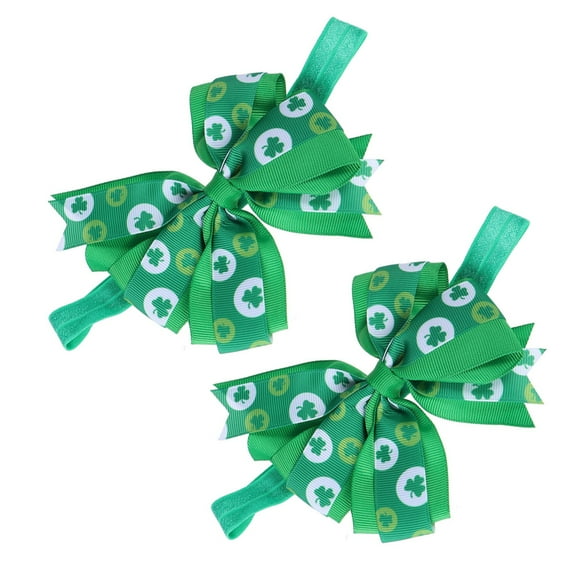 SOPOTUTU 2Pcs St. Patrick's Day Headband Comfortable Wear for Adults Ideal for Celebrations and Parades Green