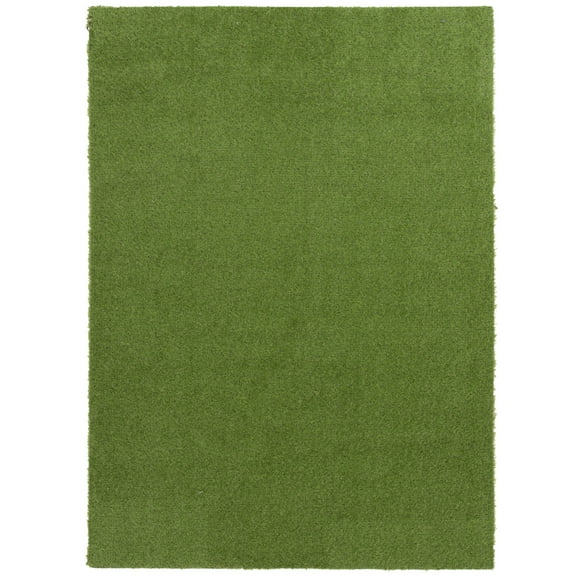 Mainstays Green Faux Grass Outdoor Rug, 7'x10'