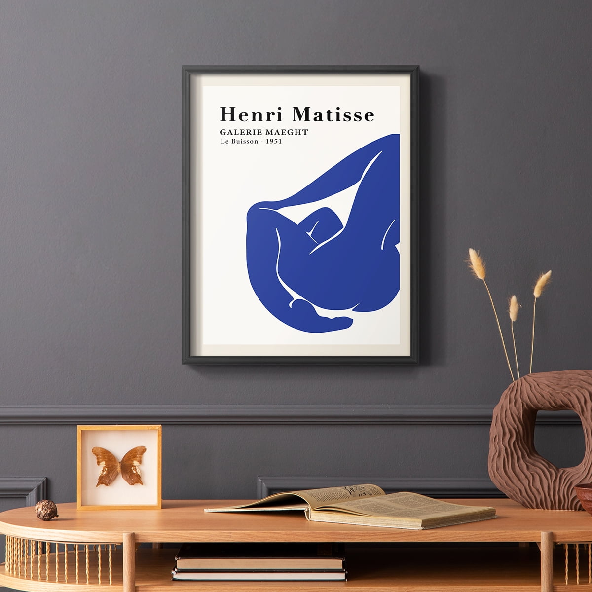 Matisse CXVIII Framed Print in Black Solid Wood 22 x 28 Framed Print
