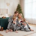 thumbnail image 4 of Nibbcoa Christmas Family Matching Pajamas Set Long Sleeve Plaid Tops and Pants Set Loungewear, 4 of 10