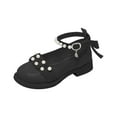 thumbnail image 2 of Nmnitkp Martin Boots Girls Dress Shoes with Anti-scratch Leather Princess Party Girls Shoes Pearl Decoration Schools Shoes Girls Mary Jane Ballerina Flat Shoes (Toddler/Little Kid/Big Kid), 2 of 5