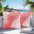 thumbnail image 4 of Outdoor Pillow Cover Abstract Ombre Pink Marble Set of 2 Waterproof Throw Pillowcases White Modern Art Decorative Patio Furniture Pillows for Couch Garden Indoor & Outdoor Use, 4 of 9