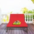 thumbnail image 3 of Topbuy Rattan 2-Person Recliner Chair Daybed - Set of 1, Red, 3 of 7