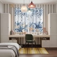 thumbnail image 4 of Blue Coastal Starfish Kitchen Curtains Window Panels, Beach Nautical Shell Eucalyptus Ocean Insulated Window Treatment Curtain, Grommet Curtains for Bedroom/Living Room/Bathroom, 2 Piece 52"Wx84"L, 4 of 8