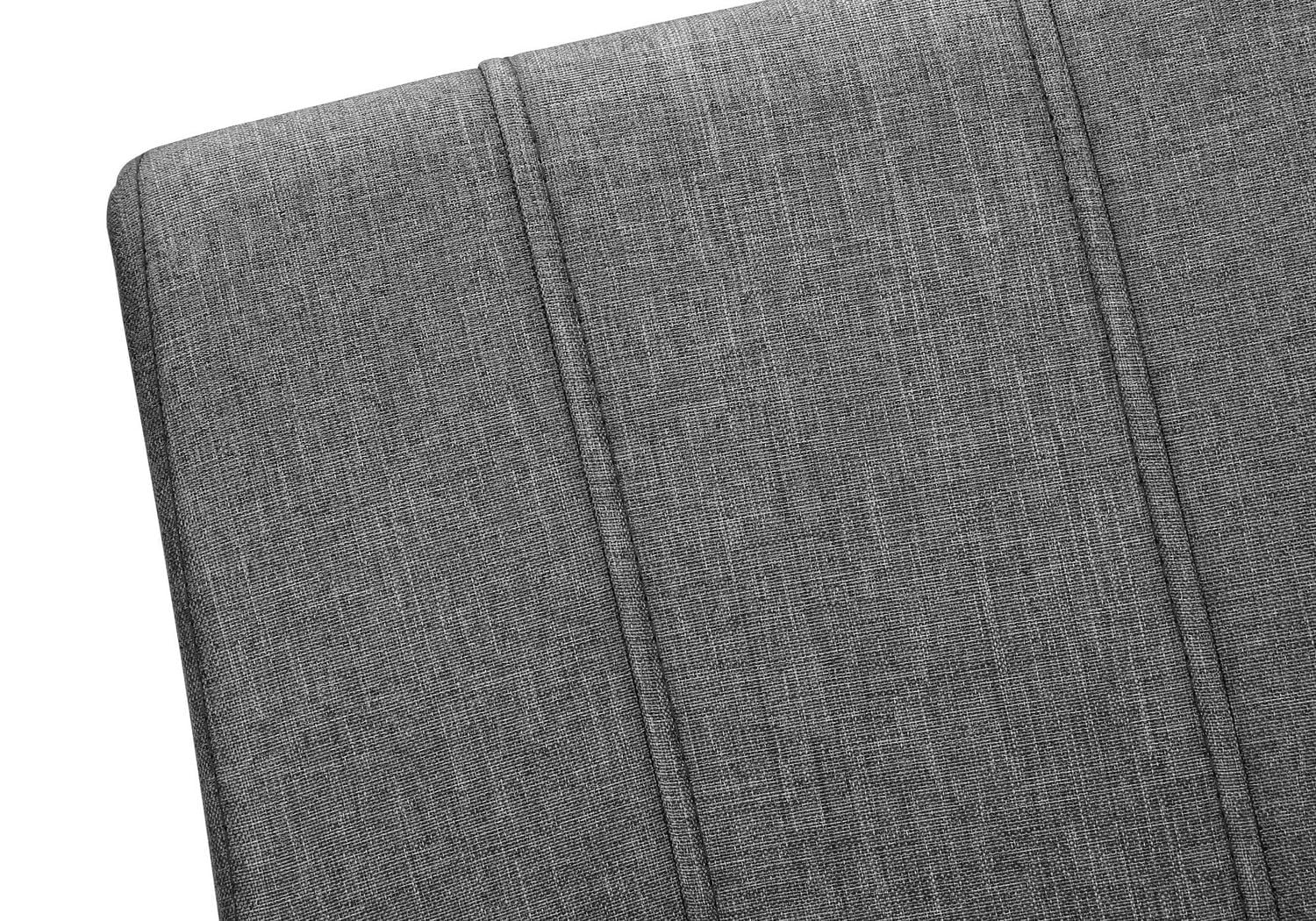 Monarch Specialties Dining Chair, Set Of 2, Side, Upholstered, Kitchen, Dining Room, 39" Height, Grey Fabric, Chrome Metal, Contemporary, Modern