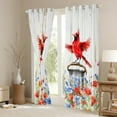 thumbnail image 3 of Manfei Cute Cardinals Black Out Curtains,Old Barn Door Curtains Pack of 2 (42x63 Each),Colorful Flower Floral Bedroom Curtains For Teens,Ultra Soft Home Decor, 3 of 6