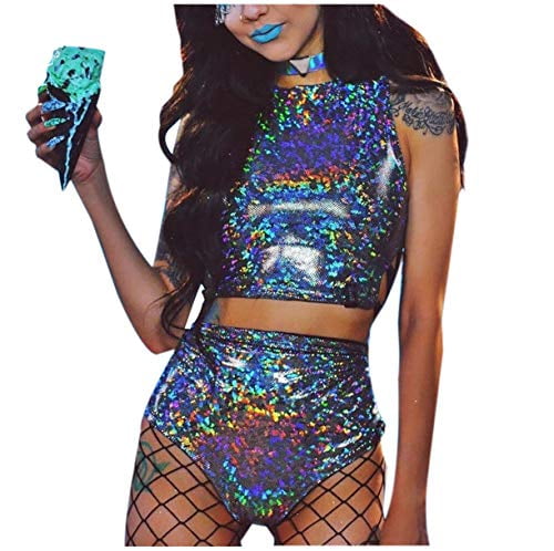 metallic rave top