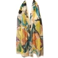thumbnail image 2 of Wrapables® Lightweight Sheer Silky Feeling Chiffon Scarf, Cream Eco-Trendy, 2 of 5