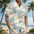 thumbnail image 2 of ZCFZJW Men's Hawaiian Wrinkle Free Shirts Big and Tall Regular Fit Casual Short Sleeve Button Down Tropical Floral Beach Vacation Tees Shirt Tops Multicolor#05 L, 2 of 6