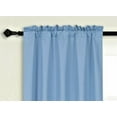 thumbnail image 2 of 1 Set Solid Foam Backing Lined Room Darkening Blackout Window Curtain Panel Treatment Drape Rod Pocket Matte in Different Sizes 84", LIGHT BLUE R64, 2 of 5