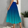 thumbnail image 4 of QNANSPI Women's Flared Skirts, Long Flowy Skirts for Ladies, Women's Gradient Printed Elastic Waist Drawstring Flared Long Skirt with Pocket for Daily Outing, 4 of 6