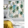 thumbnail image 2 of Tropical Plant Sheer Curtains 72 Inch Length 2 Panels Set, Summer Watercolor Boho Green Palm Trees Voile Window Treatment Rod Pocket Curtains Sheers Drapes for Bedroom/Living Room/Kitchen 52"x72"x2, 2 of 7