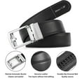 thumbnail image 4 of GAEKEAO Ratchet Belt for Men Genuine Leather 1 3/8" - Micro-Adjust Buckle Trim to Fit Dress Belt Casual to Formal Gift Boxed, 4 of 12